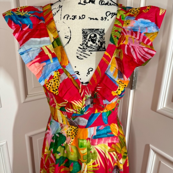 FARM Rio Colorful Tropical Midi Dress - Picture 2 of 15